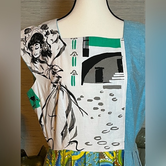 Vintage Handmade Women's Dress Size Medium Art to Wear One-of-a-Kind Unique - Picture 2 of 9